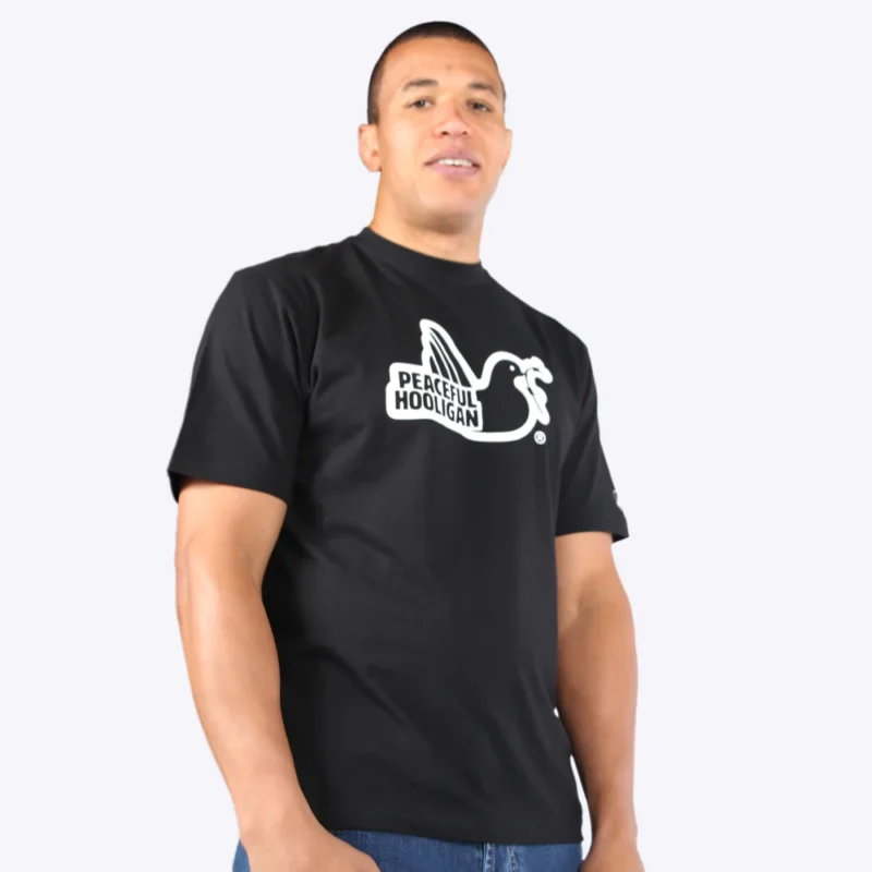 Peaceful Hooligan Outline majica crna