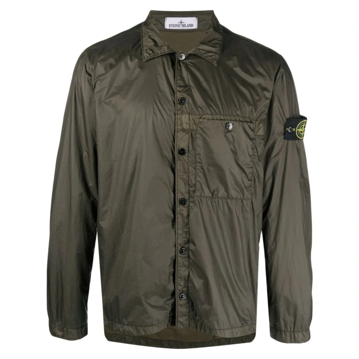 Stone Island Overshirt jakna maslinasto zelena