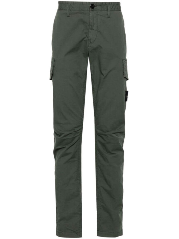Stone Island Cargo pantalone slim fit maslinasto zelene