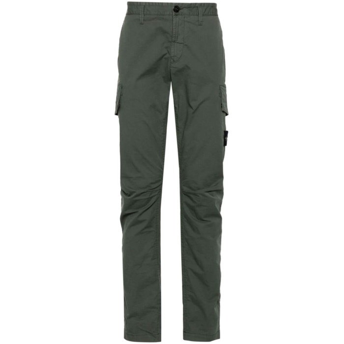 Stone Island Cargo pantalone slim fit maslinasto zelene