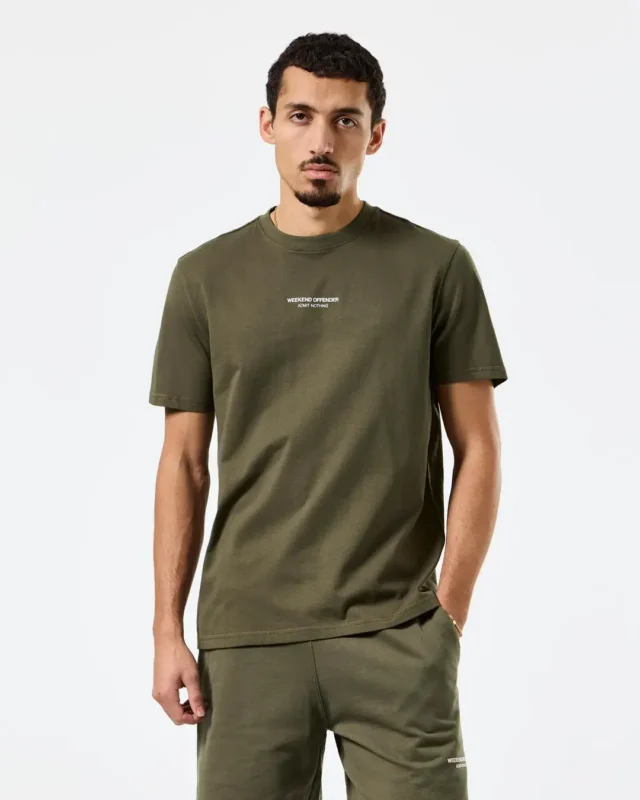 Weekend Offender Millergrove majica maslinasto zelena