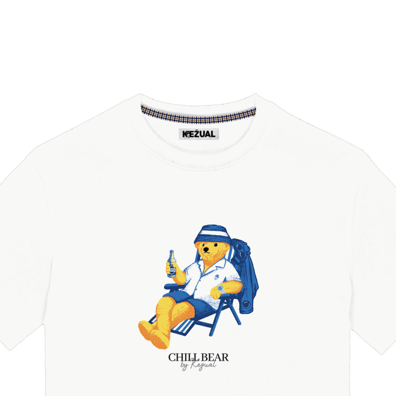 Kežual Chill Bear majica bela