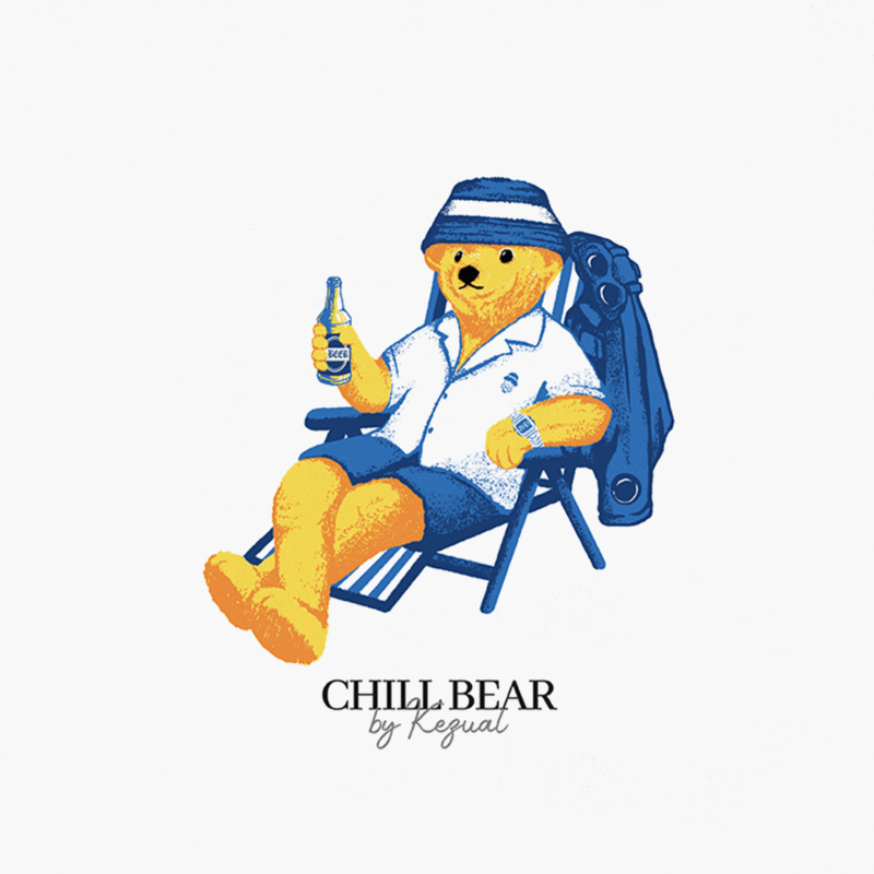 Kežual Chill Bear majica bela2