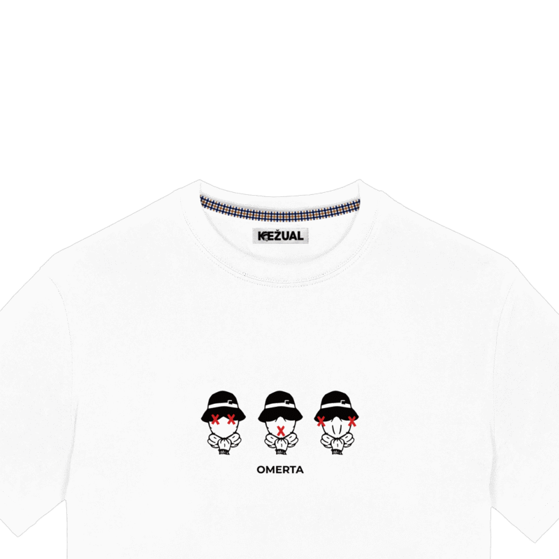 Kežual Omerta majica bela