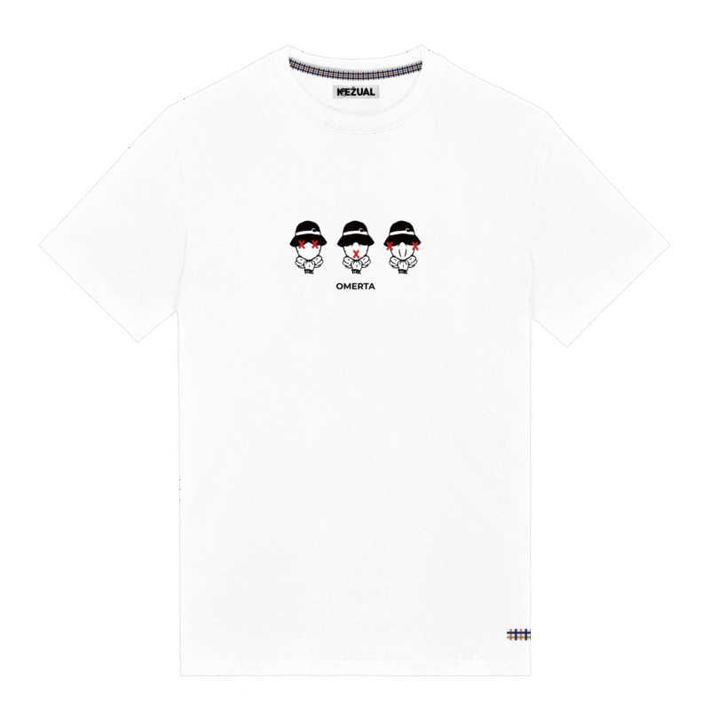 Kežual Omerta majica bela