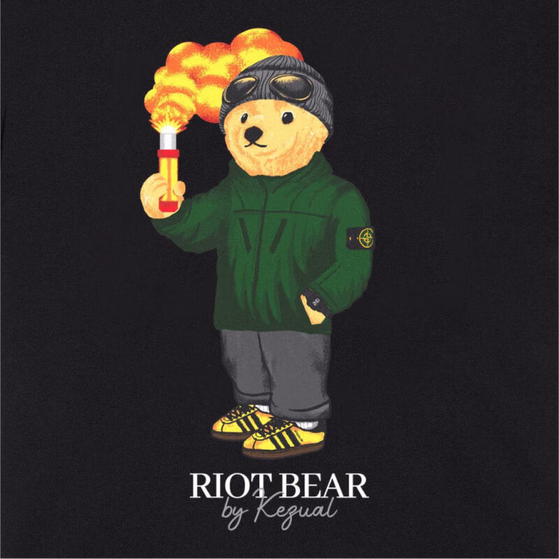 Kežual Riot Bear majica crna