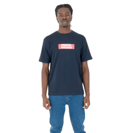 Peaceful Hooligan Box Logo majica teget-nova