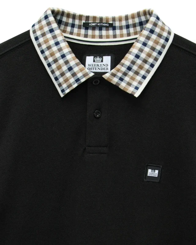 Weekend Offender Lindley polo majica crna-3