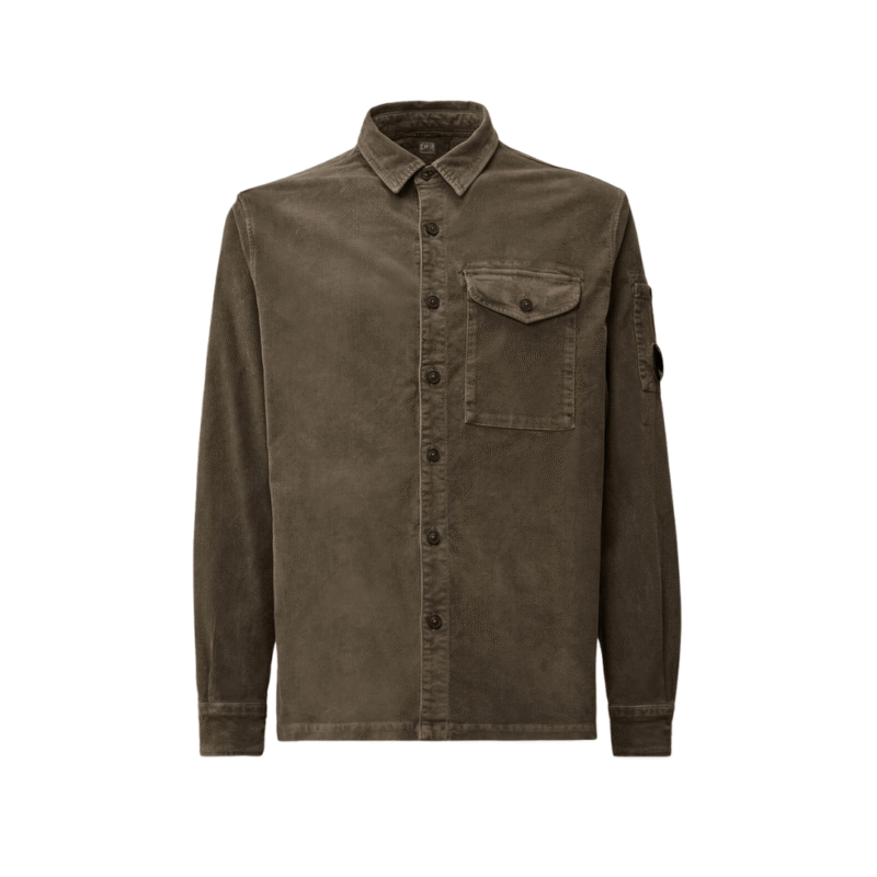 CP Company Corduroy lens košulja siva
