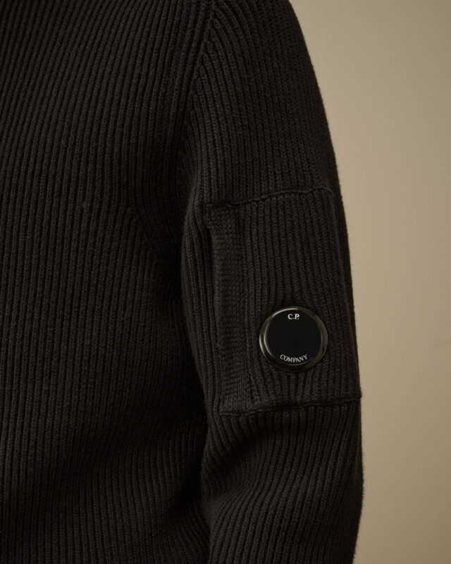 CP Company Full Rib lens džemper crni