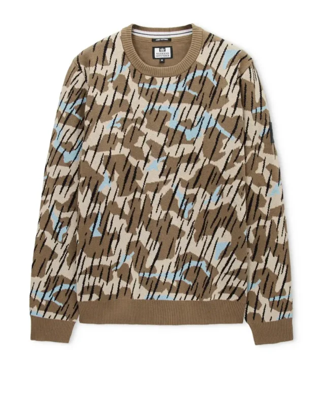 Weekend Offender Difranco Camo džemper tobacco