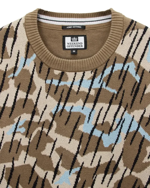 WO Difranco Camo džemper tobacco-2