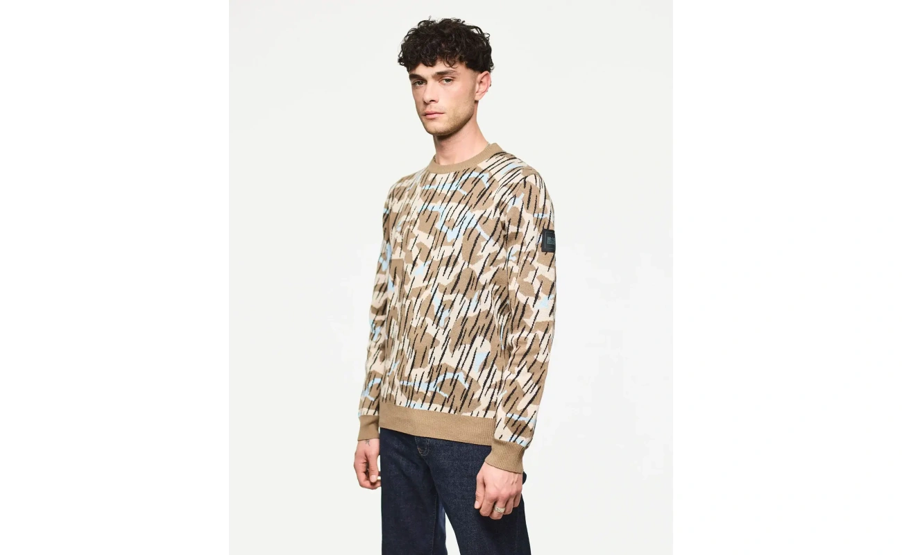 Weekend Offender Difranco Camo džemper tobacco