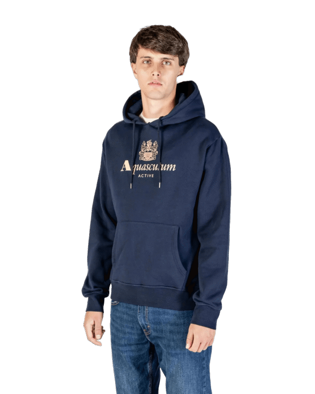 Aquascutum Big Logo duks sa kapuljačom teget