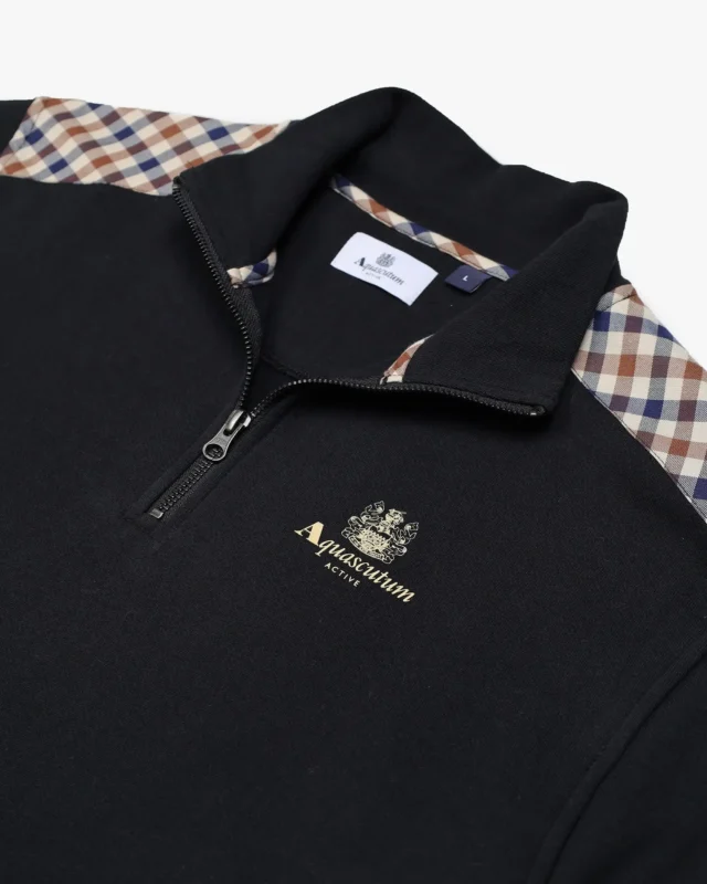 Aquascutum CC 1/4 Zip duks crni