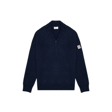 Aquascutum Lambswool 1 4 zip džemper teget-t