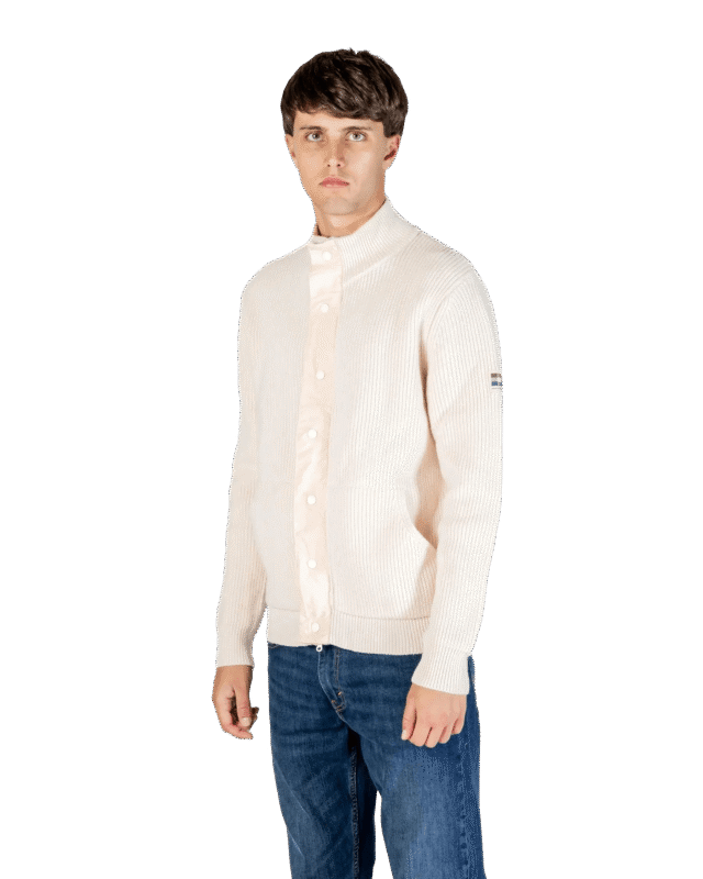 Aquascutum Lambswool Full zip džemper old white